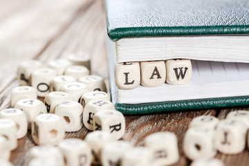 small wooden blocks with letters placed on the board