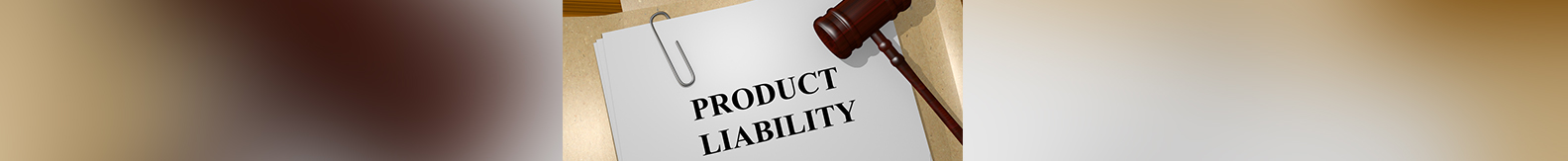Product liability document with gavel