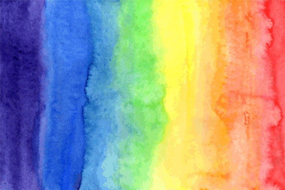 Abstract watercolor rainbow colors