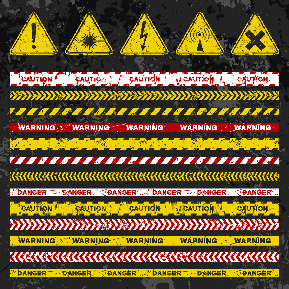 Caution and Warning Tape Template