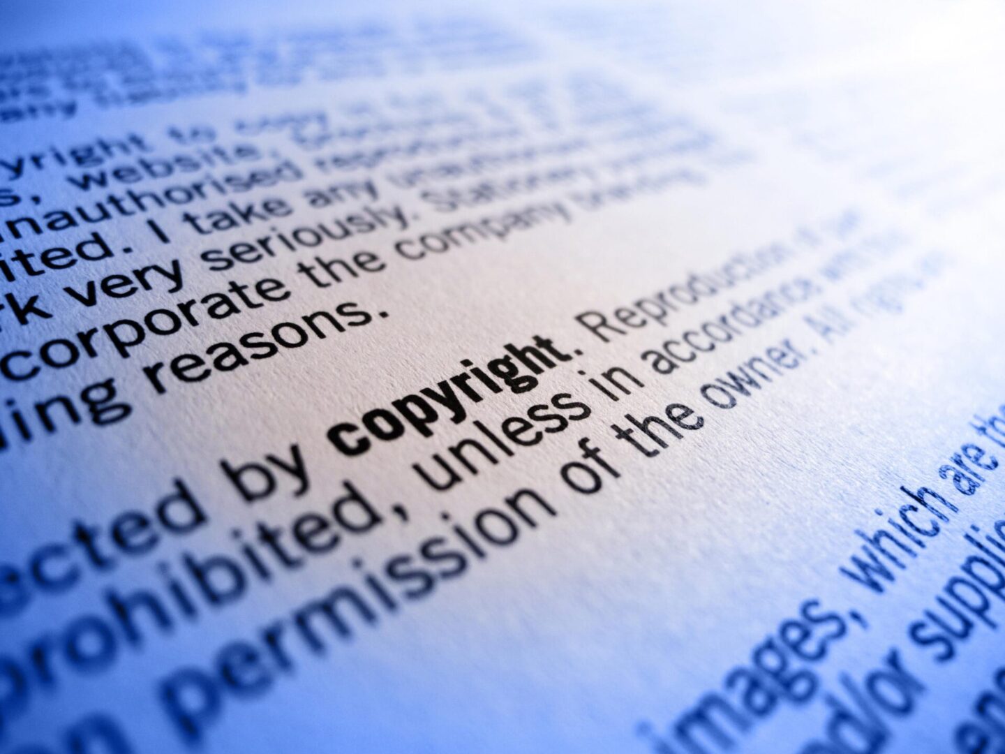 focus on  the word copyright in an agreement or treaty